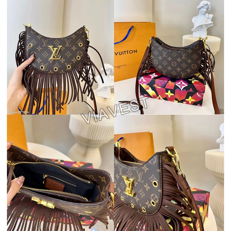 High quality Retro style shoulder Croissant bag size:20*6*12cm with box Free shipping 