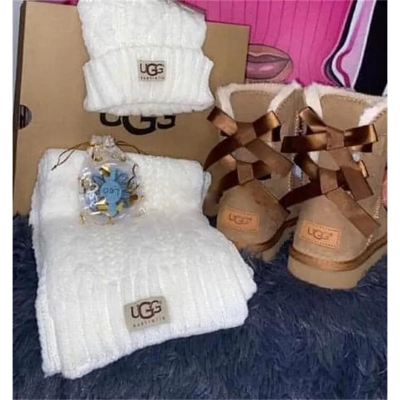 1 Set UGG snow Boots & Hat & Scarf Free Shipping  