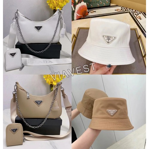 Stylish underarm bag and fisherman's hat 1 set Free shipping