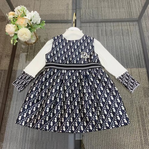 Wholesale children's long sleeved skirt sets  without tag Free shipping Size:2T-12T