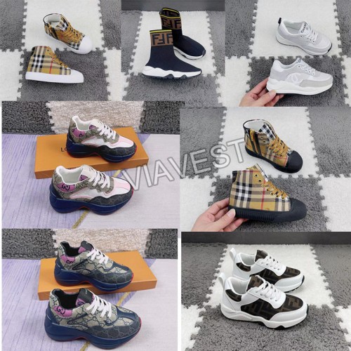 Hight quality kid shoes with box free shipping 