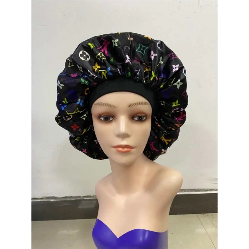 Fashion double layer Silky Bonnet Nightcap free shipping 