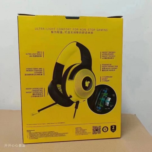 Original Quality Razer New Pikachu North Sea Monster v3 Headphones Free Shipping