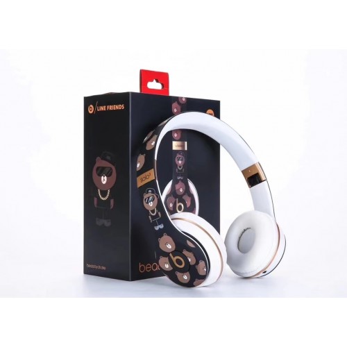 Normal Quality Bea ts Solo3 Wireless Bluetooth Headphones Mickey & Brown Bear Style Free Shipping